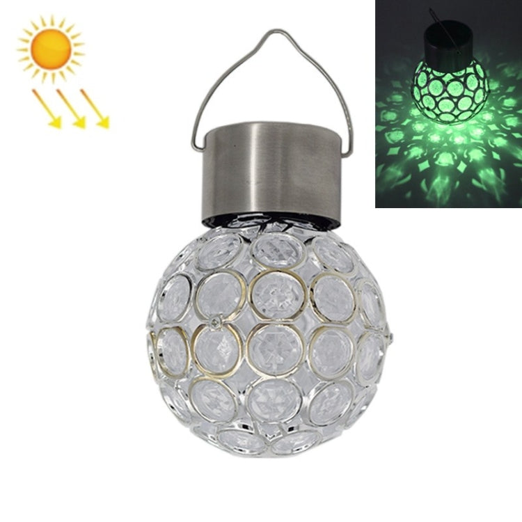 2 PCS Solar Hollow Ball Pendent Lamp Decorative Garden Light