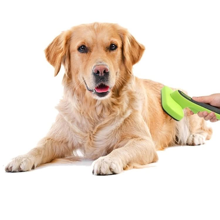 Pet Hair Removal Comb Automatic Hair Removal Brush Dog Hair Grooming Comb Cleaning Supplies - Reluova