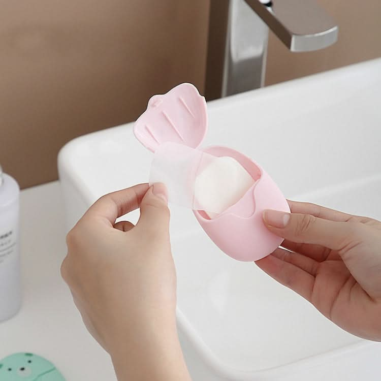 Disposable Soap Paper Outdoor Travel Portable Hand Washing And Cleaning Soap Tablets Random Color