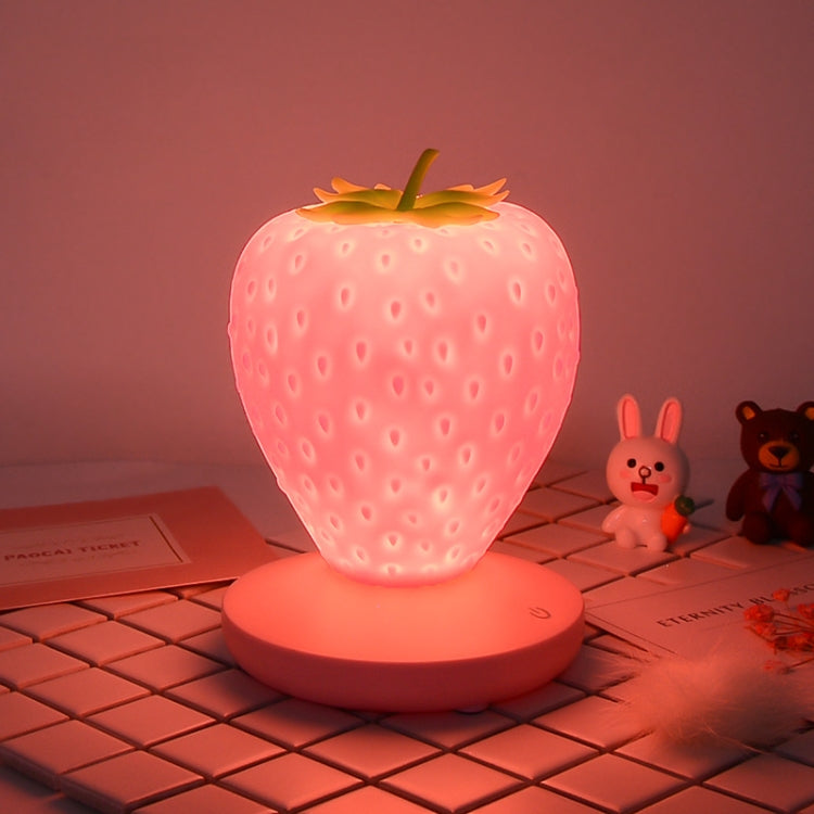 Creative Home LED Silicone Strawberry Night Light USB Rechargeable Bedside Decoration Atmosphere Light My Store