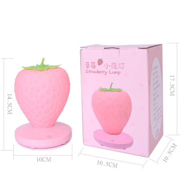 Creative Home LED Silicone Strawberry Night Light USB Rechargeable Bedside Decoration Atmosphere Light My Store