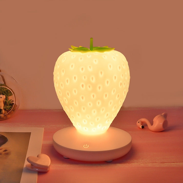 Creative Home LED Silicone Strawberry Night Light USB Rechargeable Bedside Decoration Atmosphere Light My Store