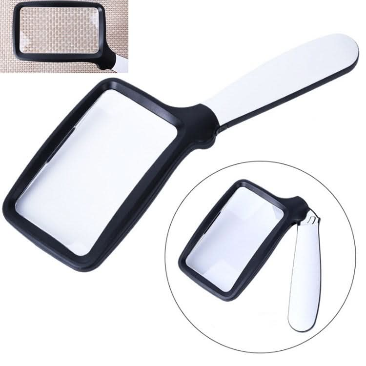 2X Handheld Folding Five LED Lights For Elderly People Reading Newspapers HD Acrylic Optical Lens Magnifying Glass My Store