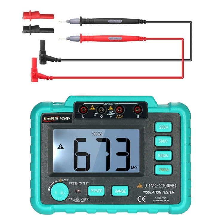 VC60B+ Digital Multimeter Measuring Instrument Digital Insulation Resistance Tester