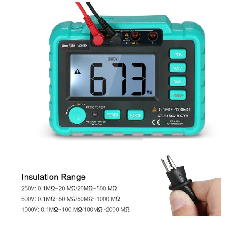 VC60B+ Digital Multimeter Measuring Instrument Digital Insulation Resistance Tester