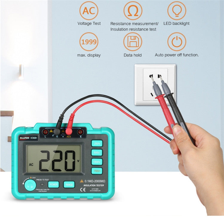 VC60B+ Digital Multimeter Measuring Instrument Digital Insulation Resistance Tester