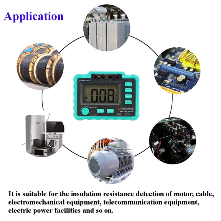 VC60B+ Digital Multimeter Measuring Instrument Digital Insulation Resistance Tester