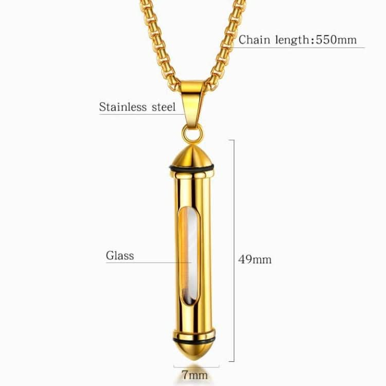 OPK 1573 Men Classic Cylindrical Openable Perfume Bottle Pendant Necklace Reluova