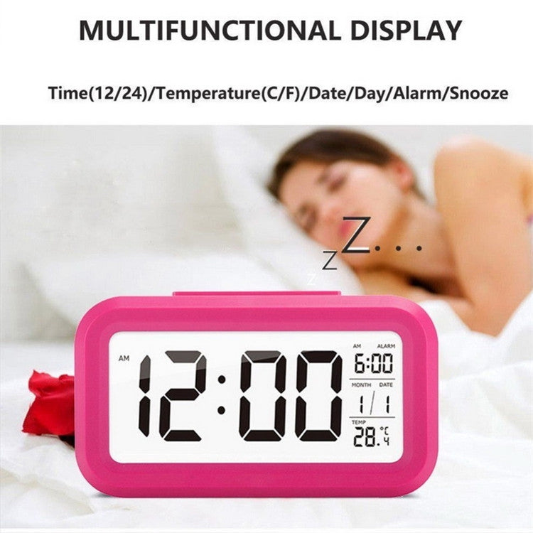 Temperature Type Lazy Snooze Alarm Mute Backlit Electronic Clock My Store