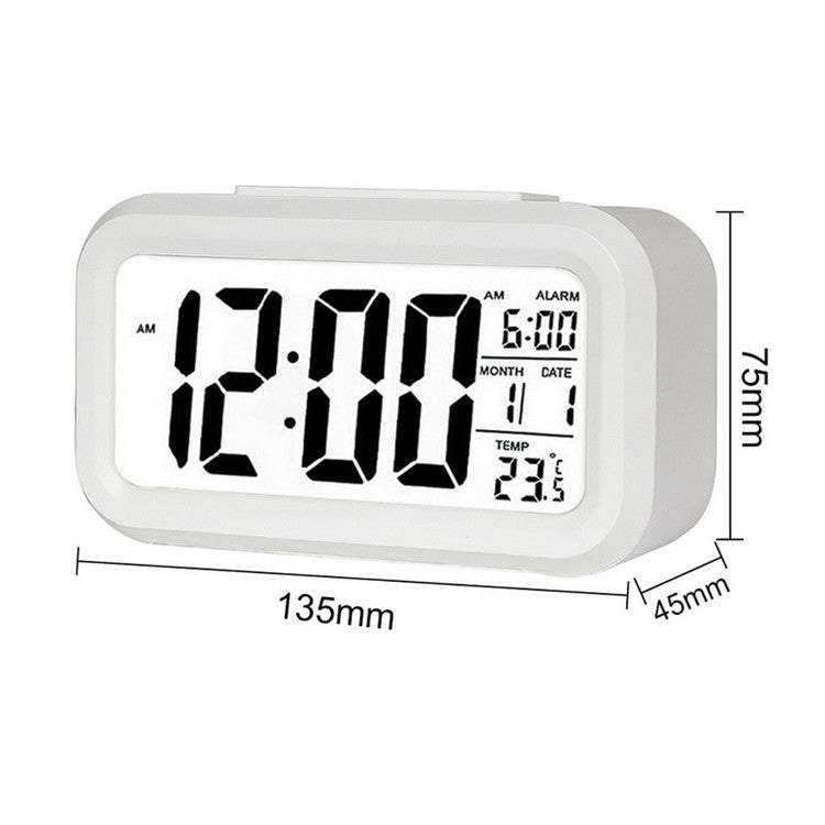 Temperature Type Lazy Snooze Alarm Mute Backlit Electronic Clock My Store