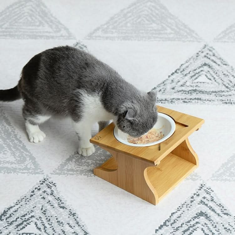 Pet Solid Wood Dining Table Pet Food Bowl Pet Supplies - Reluova