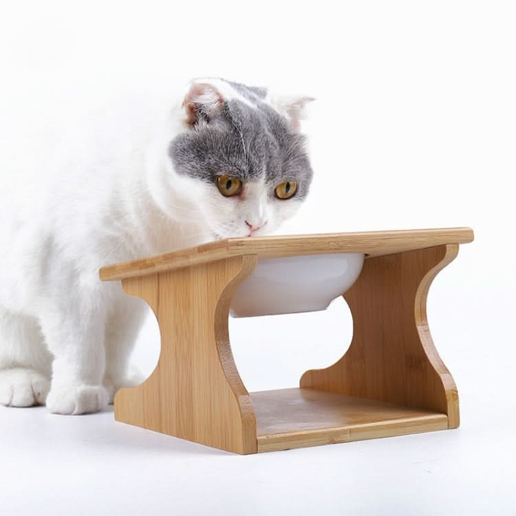 Pet Solid Wood Dining Table Pet Food Bowl Pet Supplies - Reluova