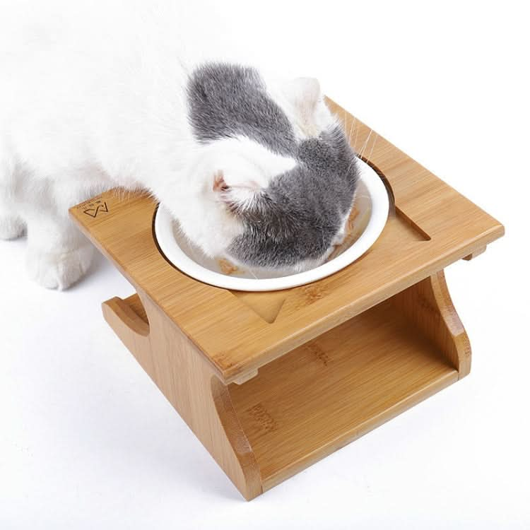 Pet Solid Wood Dining Table Pet Food Bowl Pet Supplies - Reluova