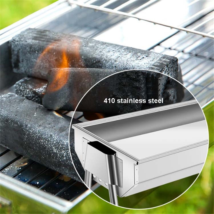 HZ-003 BBQ Grill Outdoor Portable Stainless Steel Stove Household Charcoal Barbecue Rack Reluova