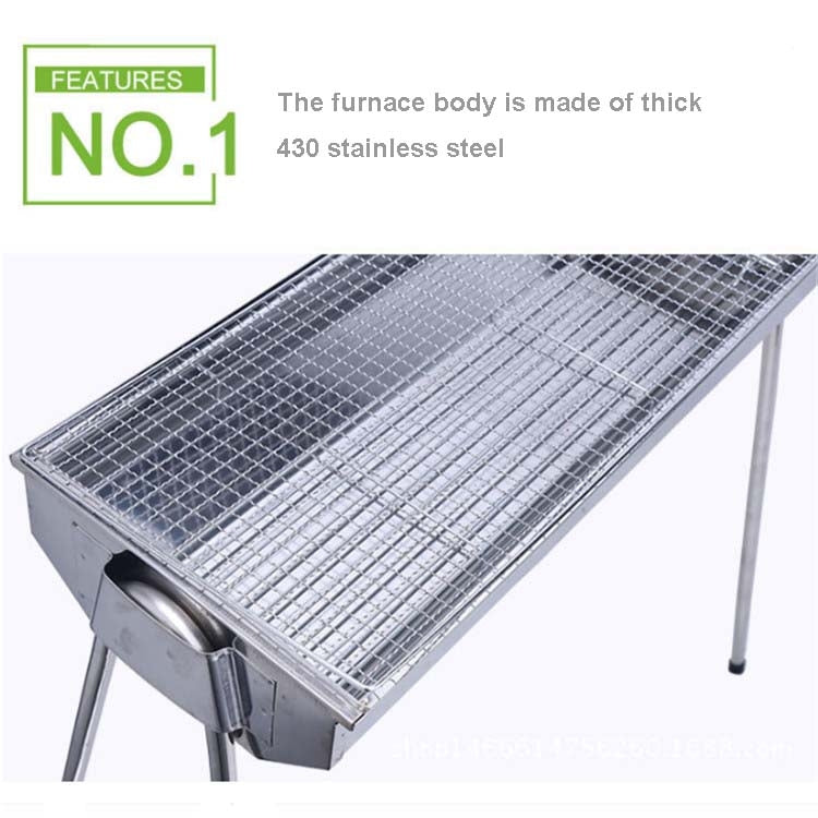 HZ-003 BBQ Grill Outdoor Portable Stainless Steel Stove Household Charcoal Barbecue Rack Reluova