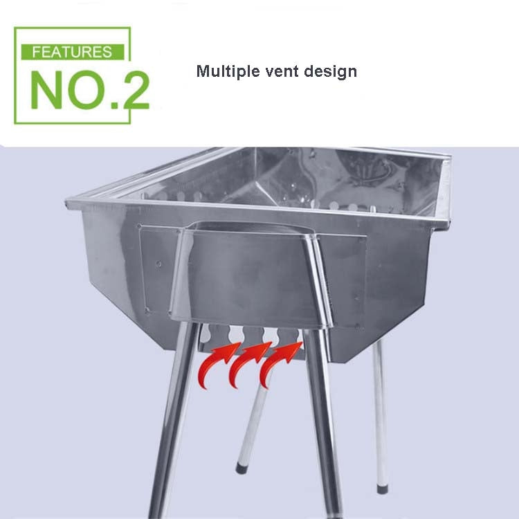 HZ-003 BBQ Grill Outdoor Portable Stainless Steel Stove Household Charcoal Barbecue Rack Reluova