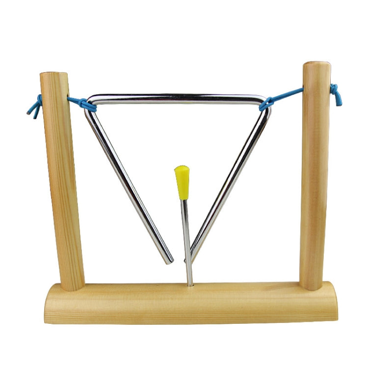 Children Percussion Instruments Teaching Aids 6 inch Triangle Iron with Frame Reluova