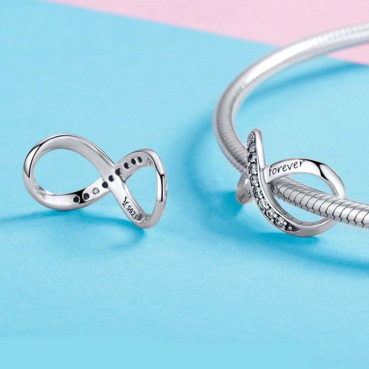 925 Sterling Silver  Infinity Family Forever Beaded For Women DIY Bracelet Accseories