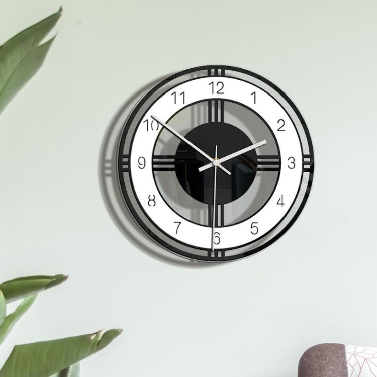 Home Decoration Round Creative Wall Clock Living Room Bedroom Transparent Acrylic Retro Clock