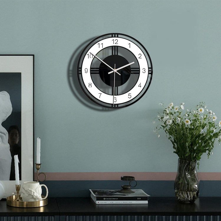 Home Decoration Round Creative Wall Clock Living Room Bedroom Transparent Acrylic Retro Clock