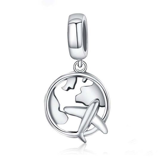 S925 Sterling Silver Beaded Personality Traveling Dream Charm