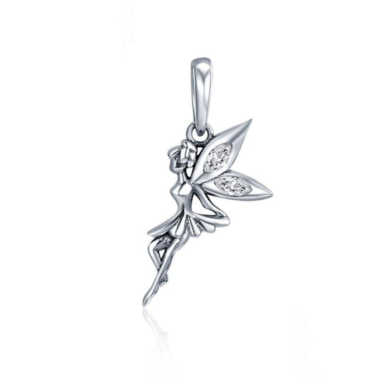 925 Sterling Silver Flower Fairy Dangle Pendant Women DIY Bracelets Necklaces Accessories