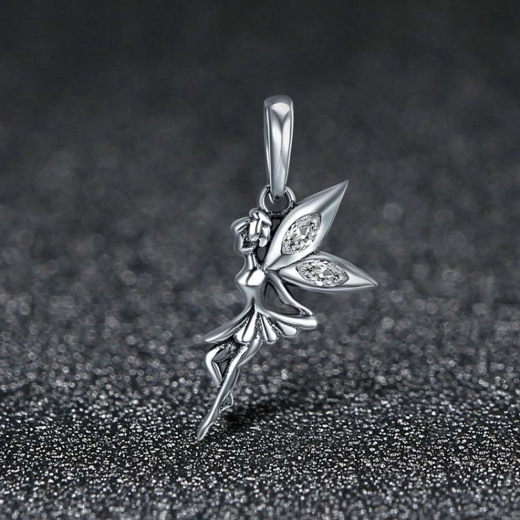 925 Sterling Silver Flower Fairy Dangle Pendant Women DIY Bracelets Necklaces Accessories