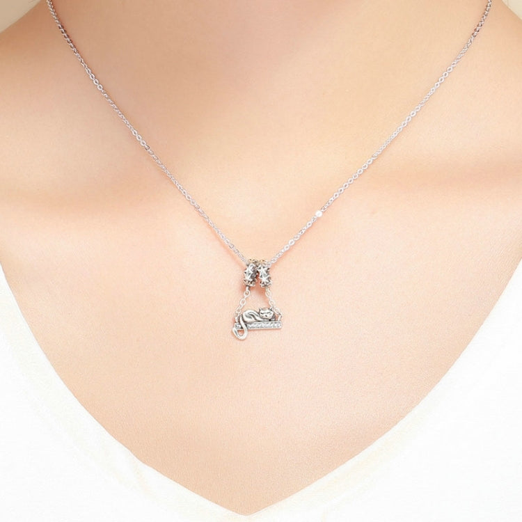 925 Sterling Silver Pendant Cute Cat Necklace Pendant