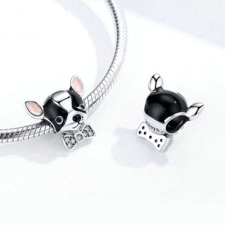 925 Sterling Silver Beads Cute Dog Chihuahua Beaded DIY Bracelet Accessories