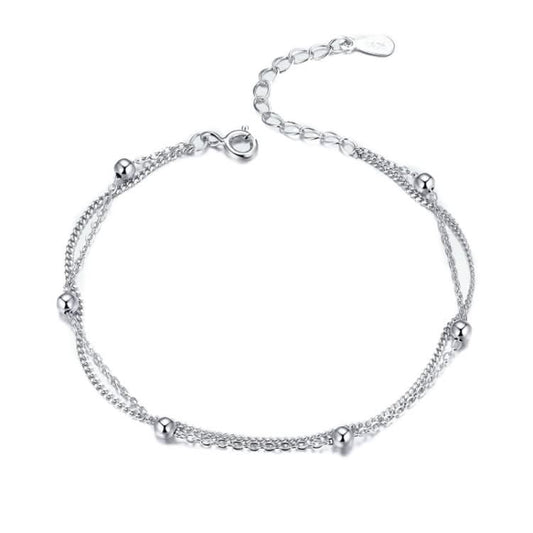 Sterling Silver S925 Women Bracelet Jewelry Platinum Plated Jewelry Silver Bracelet Reluova