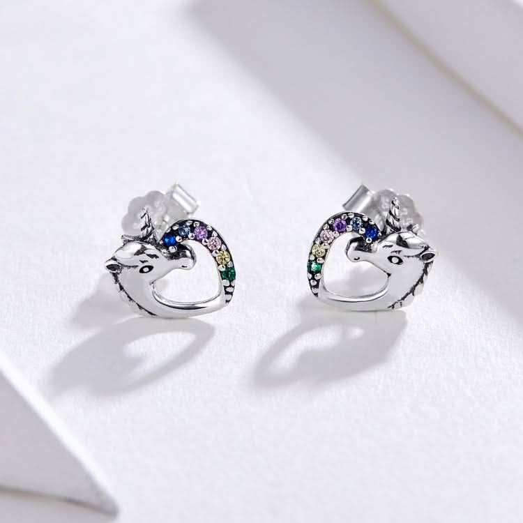 Silver Stud Earrings Silver Earrings Colored Zircon Silver Stud Earrings Reluova