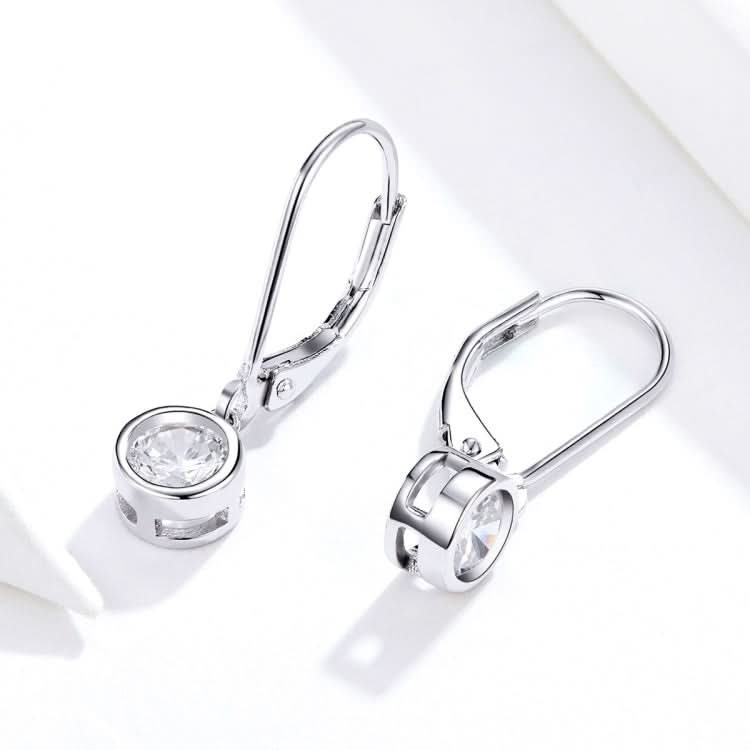 Sterling Silver S925 Earrings Simple Zircon Earrings Reluova