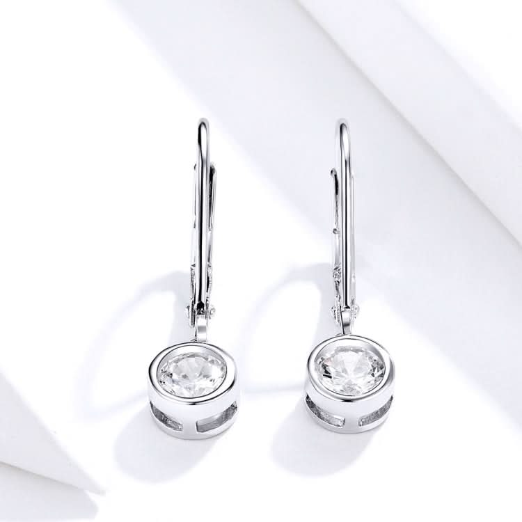 Sterling Silver S925 Earrings Simple Zircon Earrings Reluova