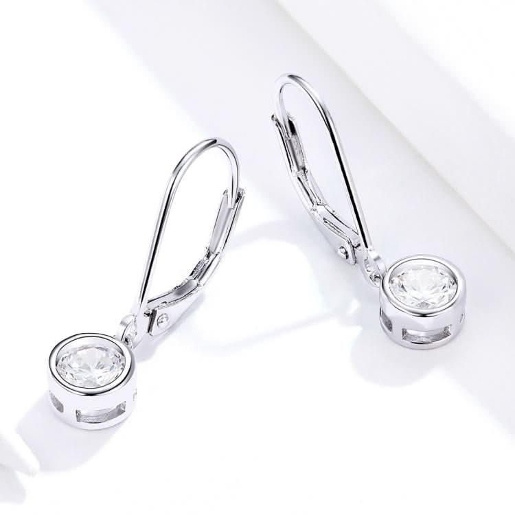 Sterling Silver S925 Earrings Simple Zircon Earrings Reluova