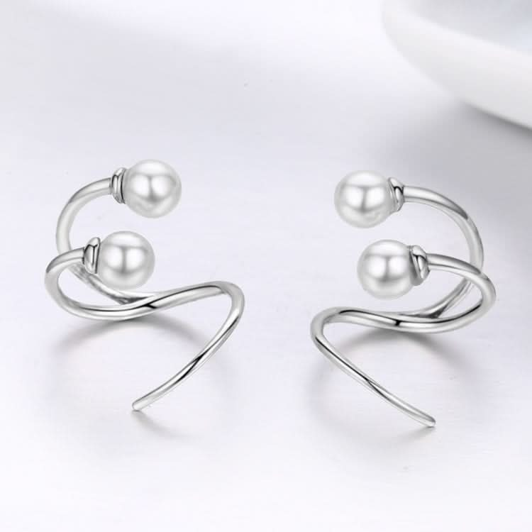 Simple Women Pearl Earrings Sterling Silver Wild Earrings Reluova