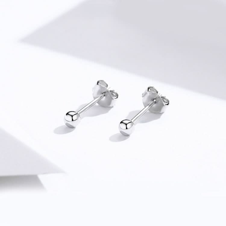 Small Ball Sterling Silver Earrings Simple Style Girl Earrings Reluova