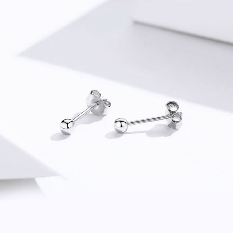 Small Ball Sterling Silver Earrings Simple Style Girl Earrings Reluova