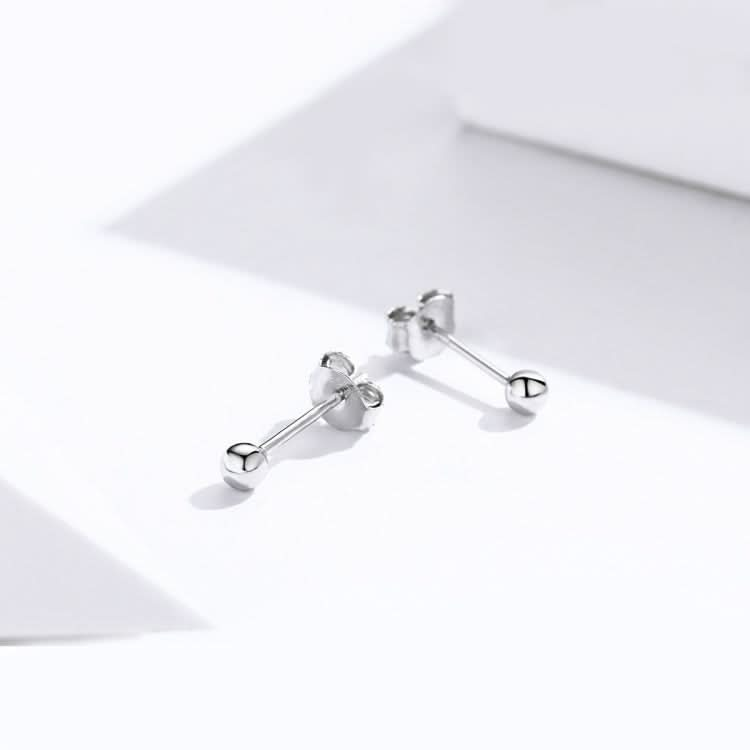 Small Ball Sterling Silver Earrings Simple Style Girl Earrings Reluova