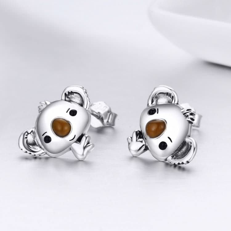 Koala Sterling Silver Ladies Gemstone Earrings Reluova