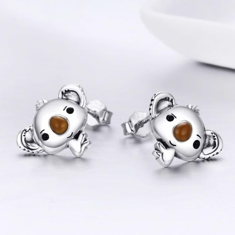 Koala Sterling Silver Ladies Gemstone Earrings Reluova