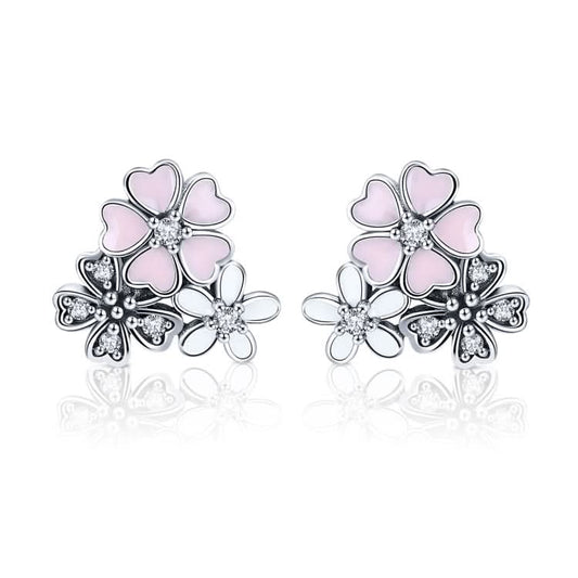 Daisy Flower Sterling Silver Earrings Temperament Female Earrings Reluova