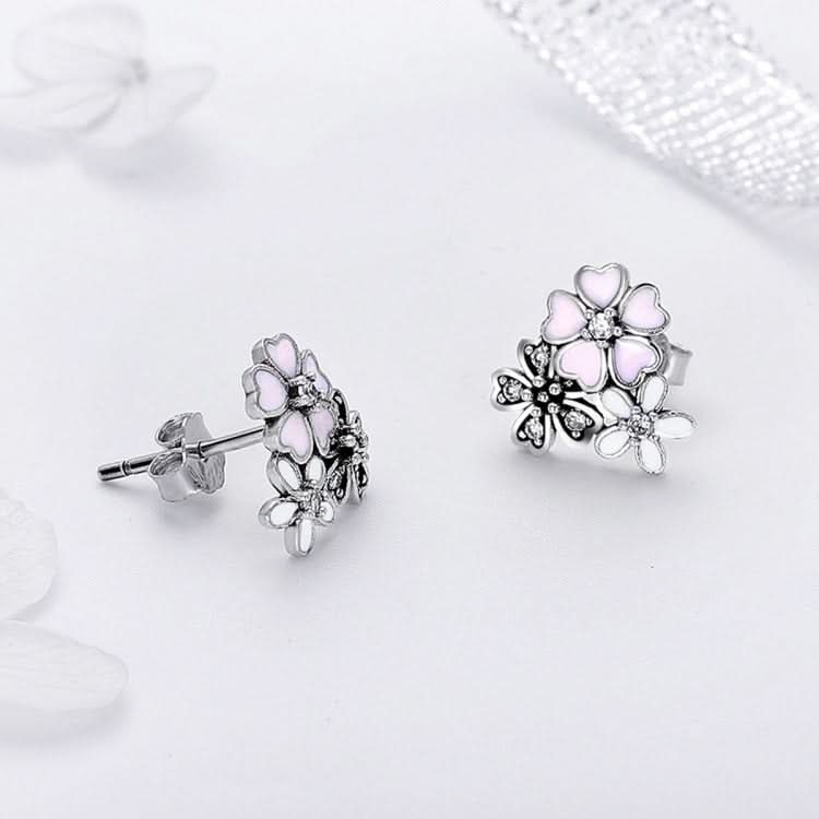 Daisy Flower Sterling Silver Earrings Temperament Female Earrings Reluova