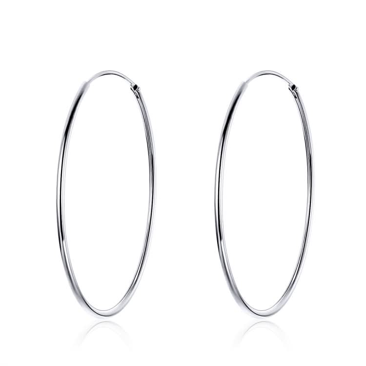 Sterling Silver Exaggerated Simple Stud Earrings Big Circle Female Earrings Reluova