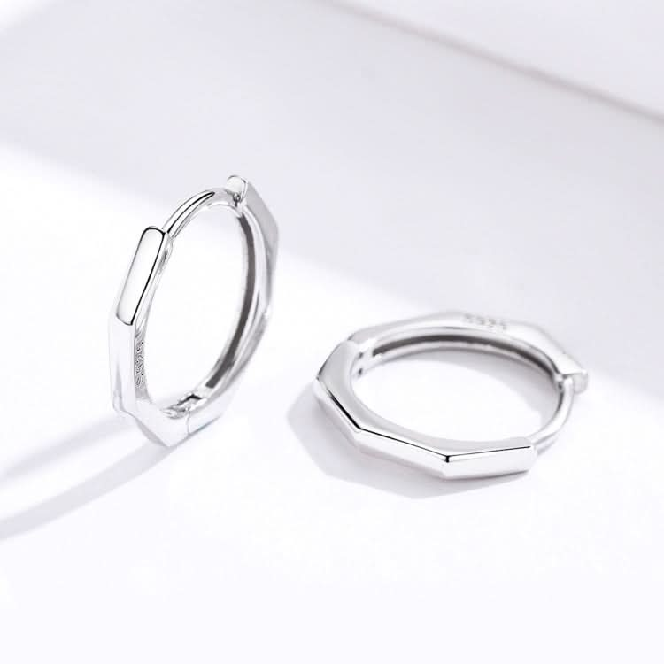 Simple Pure Silver Earrings Circle Ring Earrings Hypoallergenic Earrings Reluova