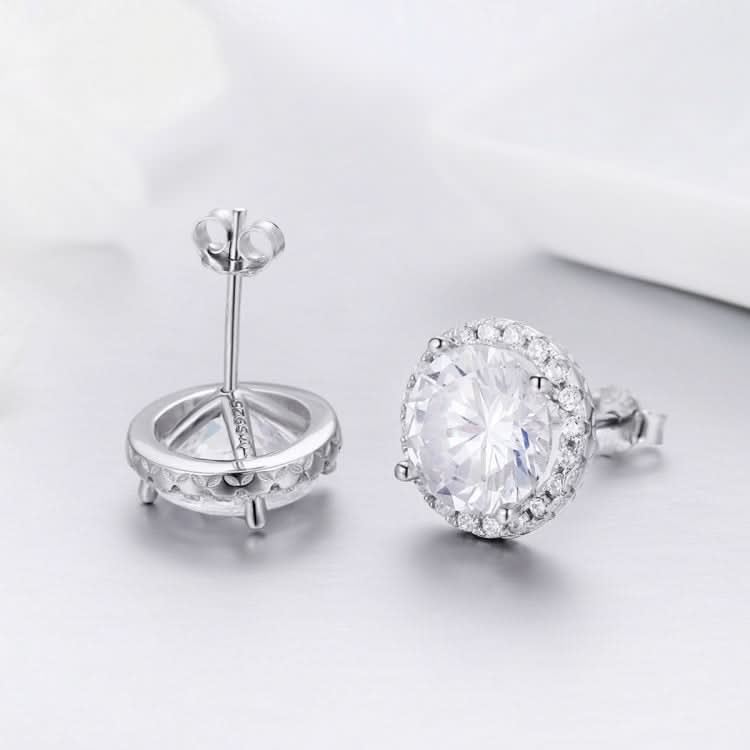 Zircon Earrings Sterling Silver Simple Girls Earrings