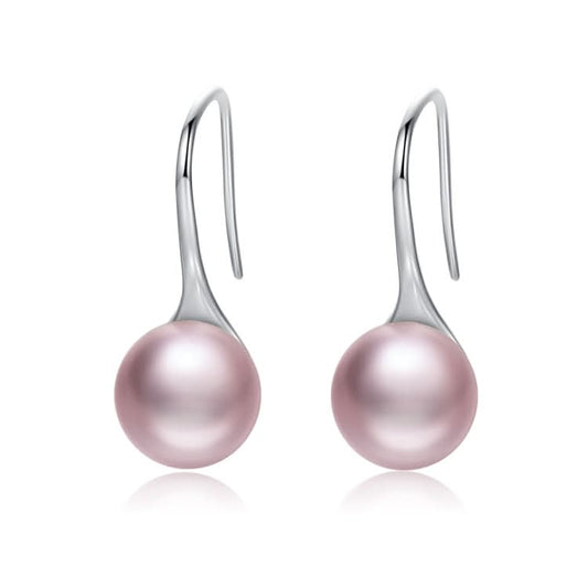 Women Sterling Silver Earrings Temperament Shell Beads Pearl Earrings Reluova