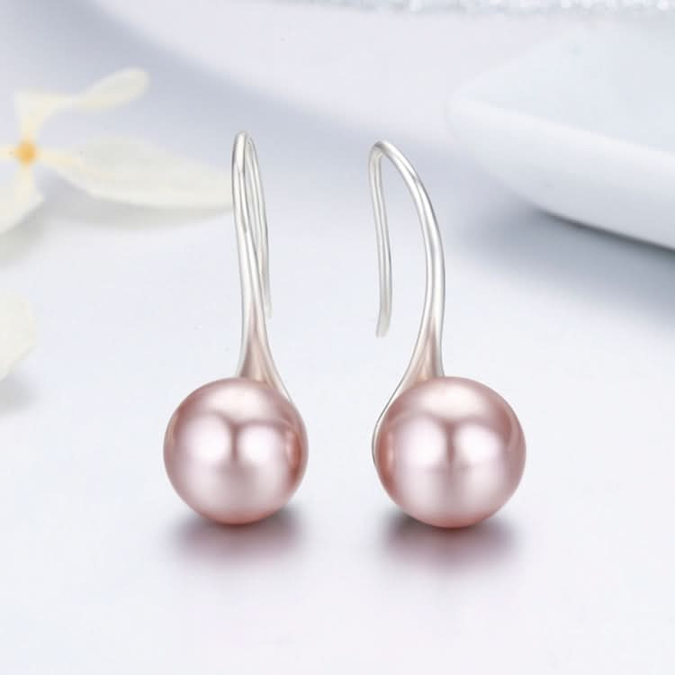 Women Sterling Silver Earrings Temperament Shell Beads Pearl Earrings Reluova