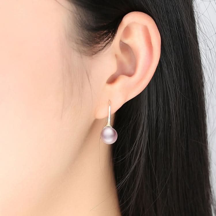 Women Sterling Silver Earrings Temperament Shell Beads Pearl Earrings