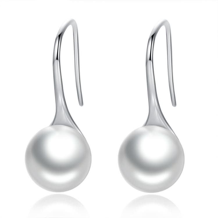 Women Sterling Silver Earrings Temperament Shell Beads Pearl Earrings