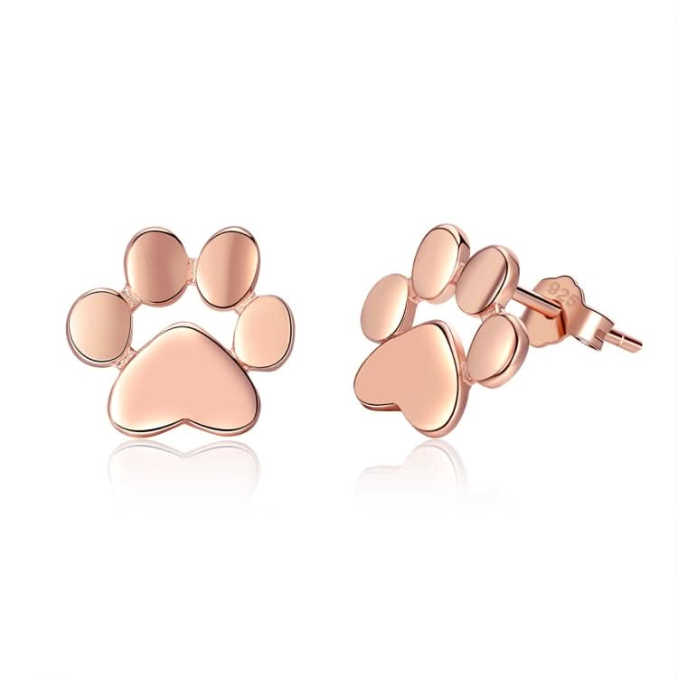 Women Fashion Pet Cat Footprints Sliver Earrings Reluova